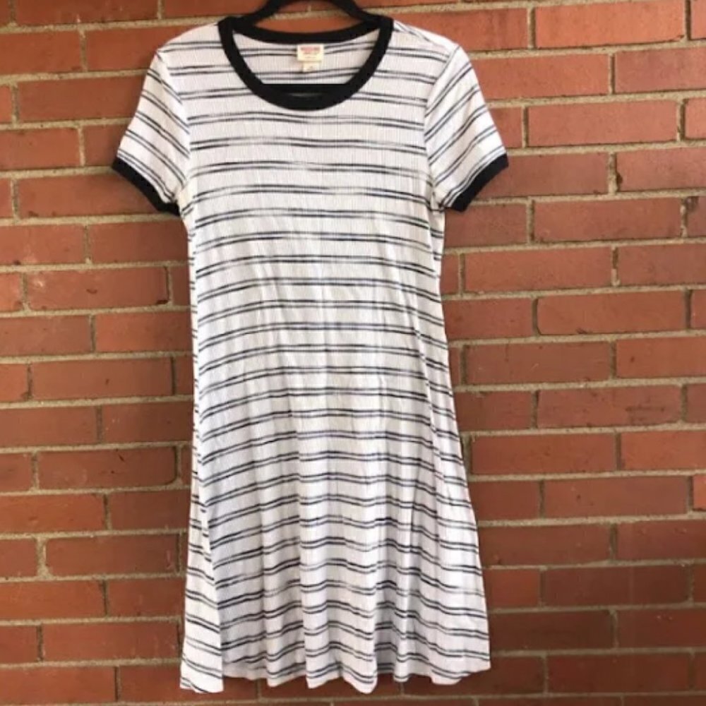 Mossimo Target Navy Blue & white t shirt dress M